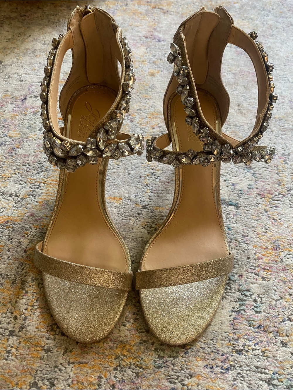 Jewel Badgley Mischka Gold Dress Shoes